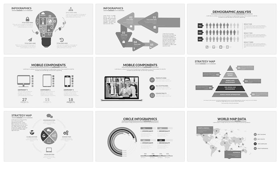极简风格商务展示Keynote模板 - PPT派