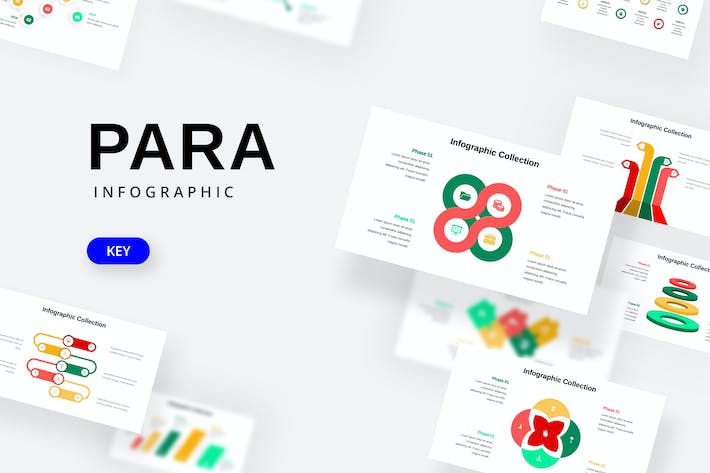 创意彩色信息图表Keynote模板 - PPT派