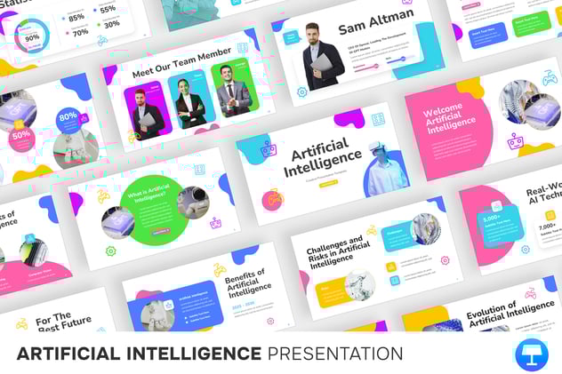 人工智能科技数字化创新方案Keynote模板 - PPT派