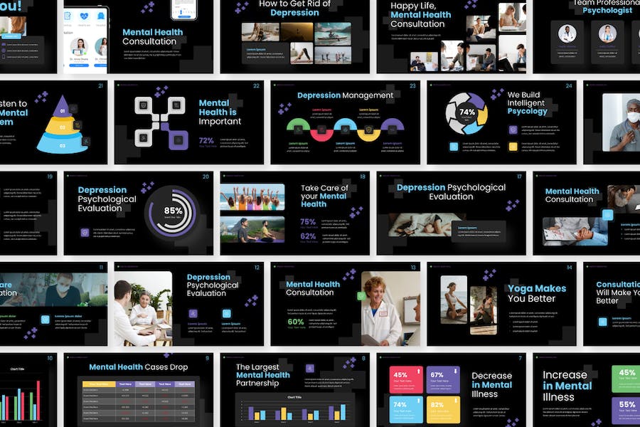 心理健康知识宣传教育方案PPT模板 - PPT派