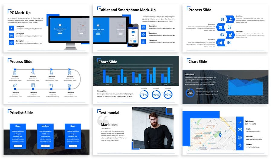 极简清洁商务设计PPT模板 - PPT派
