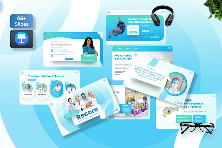 医疗健康行业解决方案Keynote模板 - PPT派