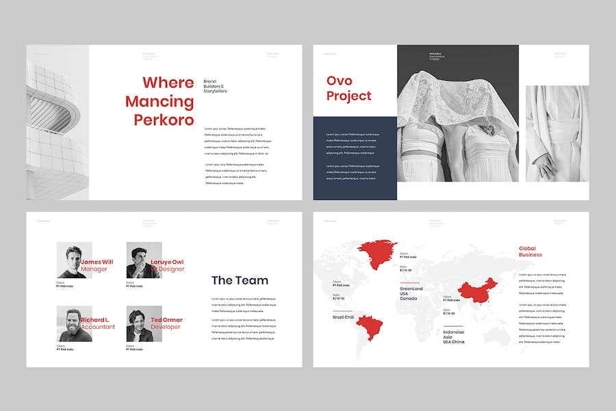 简洁现代商务企业宣传提案Keynote模板 - PPT派