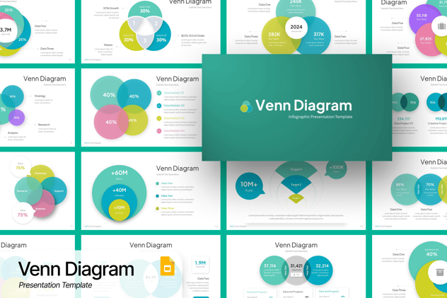 集合关系对比分析图形PPT模板 - PPT派