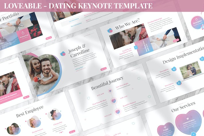 社交交友婚恋主题展示Keynote模板 - PPT派