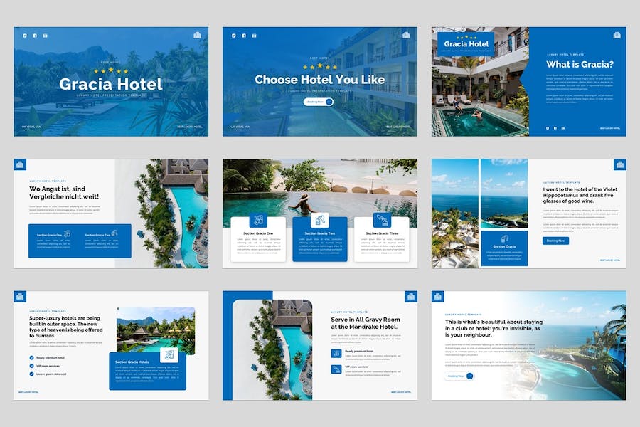 豪华酒店品牌推介宣传PPT模板 - PPT派