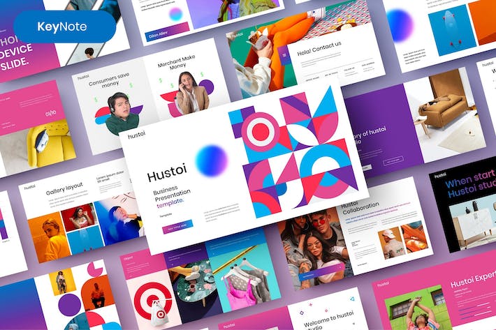 多彩视觉商务企业品牌营销推广Keynote模板 - PPT派