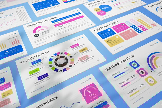仪表板图表数据展示Keynote模板 - PPT派