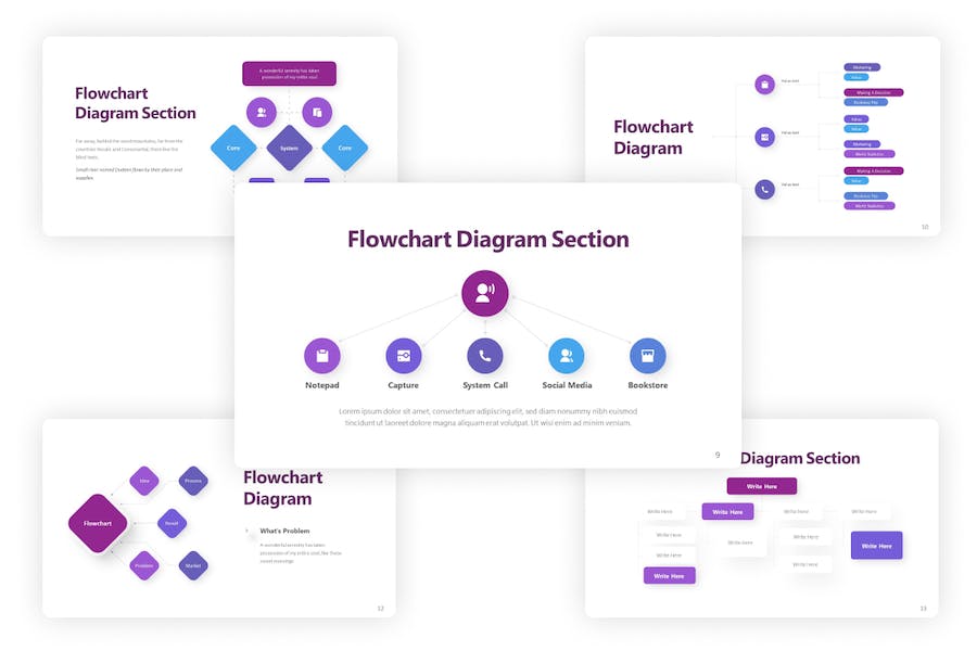 Rectic-flowchart-infographic-powerpoint-template - PPT派