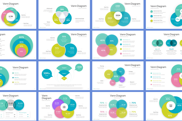 集合关系对比分析图形PPT模板 - PPT派
