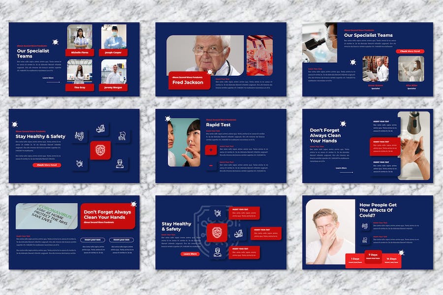 医疗疫情防控健康讲述Keynote模板 - PPT派