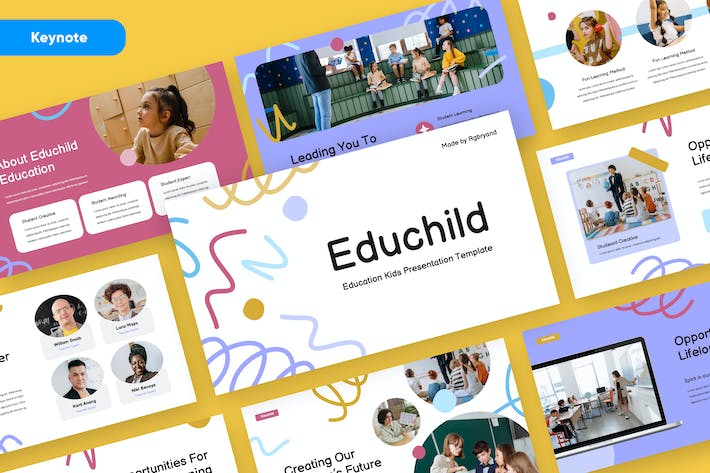 儿童教育课程设计教学大纲讲述方案Keynote模板 - PPT派