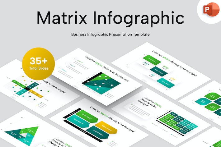 矩阵-信息图表-PowerPoint-模板 - PPT派