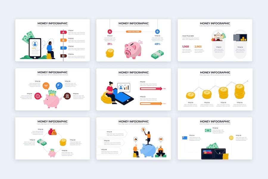 商业金融理财投资信息图表PPT模板 - PPT派