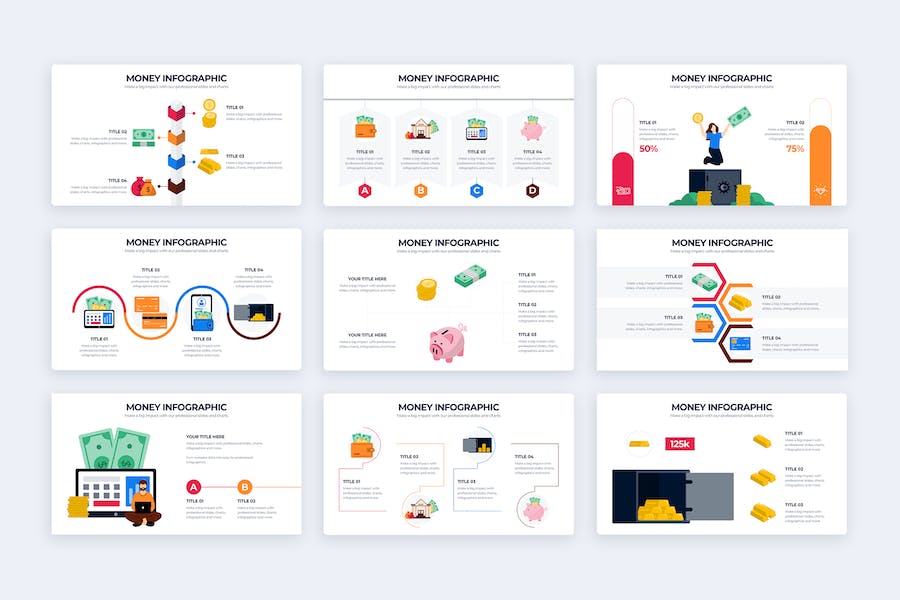 商业金融理财投资信息图表PPT模板 - PPT派