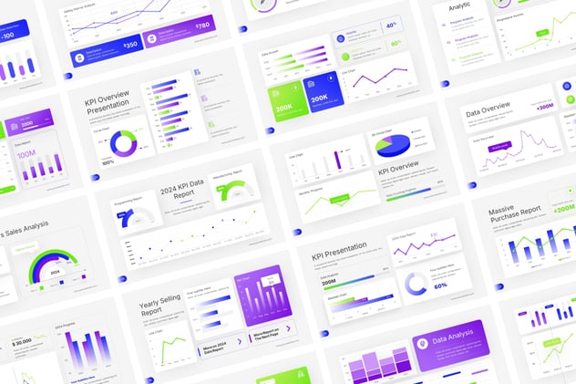 KPI数据仪表板监控系统PPT模板 - PPT派