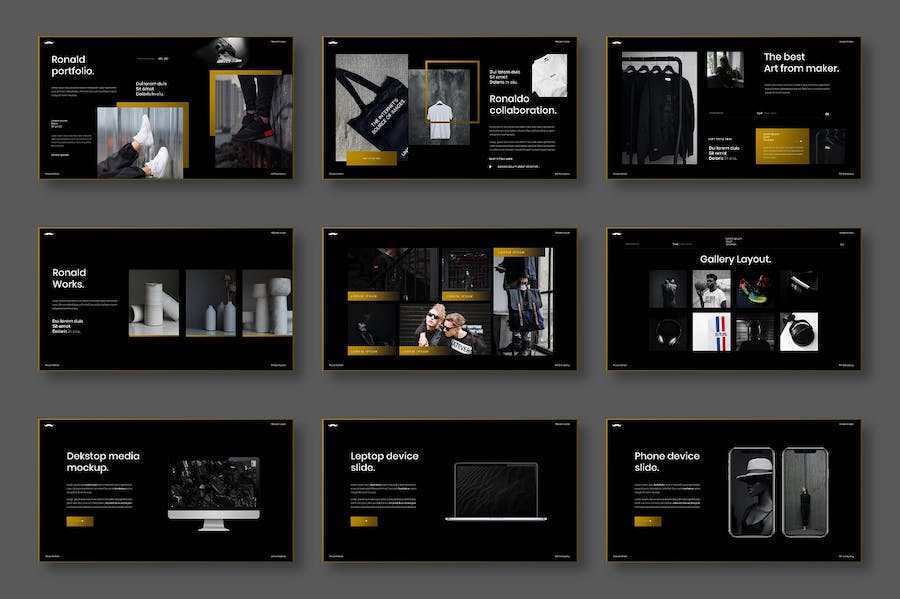 黑金商务企业宣传展示PPT模板 - PPT派