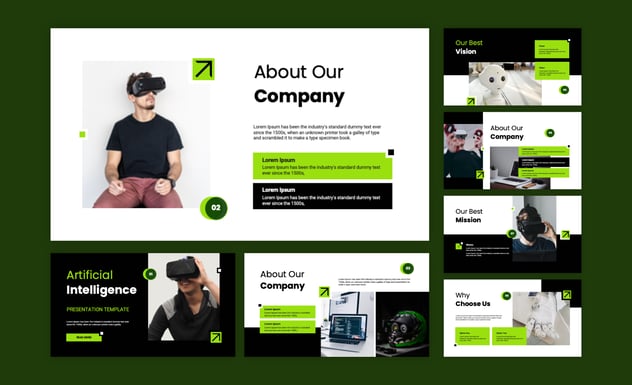 人工智能技术应用创新方案PPT模板 - PPT派