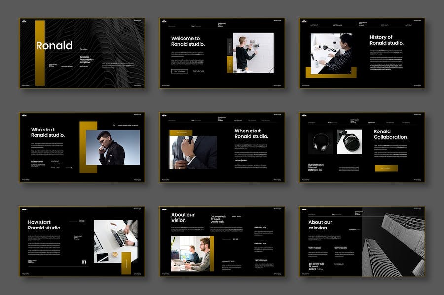 黑金商务企业宣传展示PPT模板 - PPT派