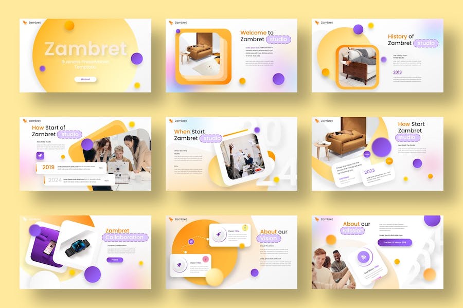 创意企业商务品牌推广宣传Keynote模板 - PPT派