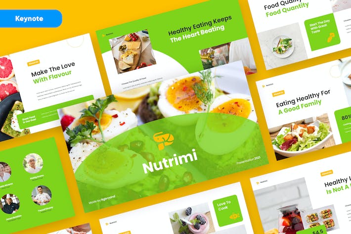 营养健康食品行业Keynote模板 - PPT派