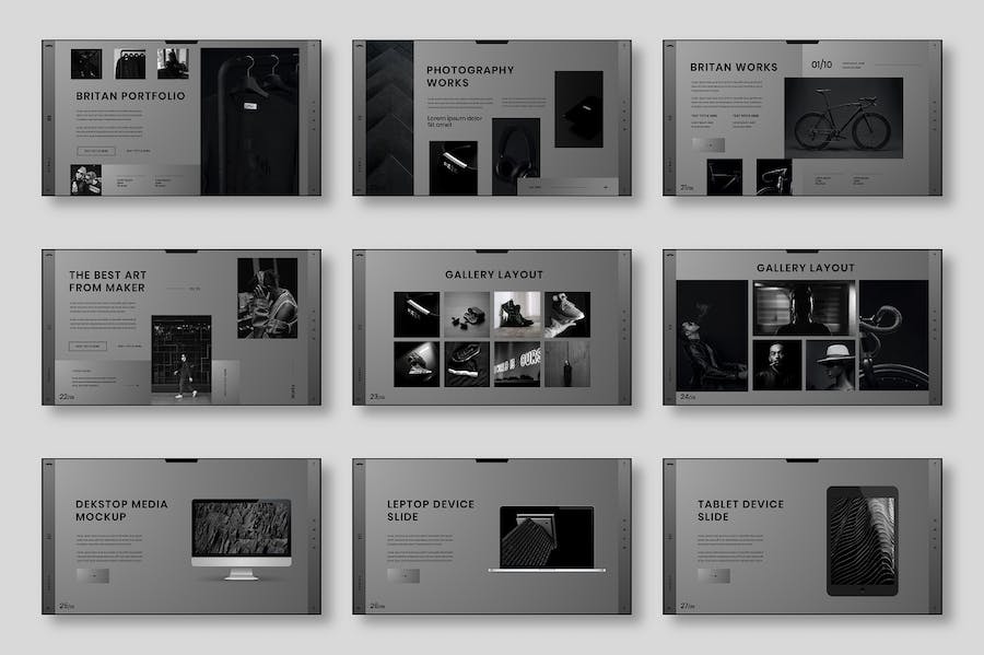 英国风格商务企业文化宣传展示Keynote模板 - PPT派