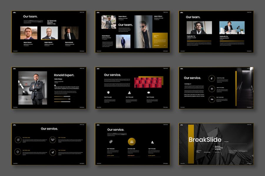 黑金商务企业宣传展示PPT模板 - PPT派