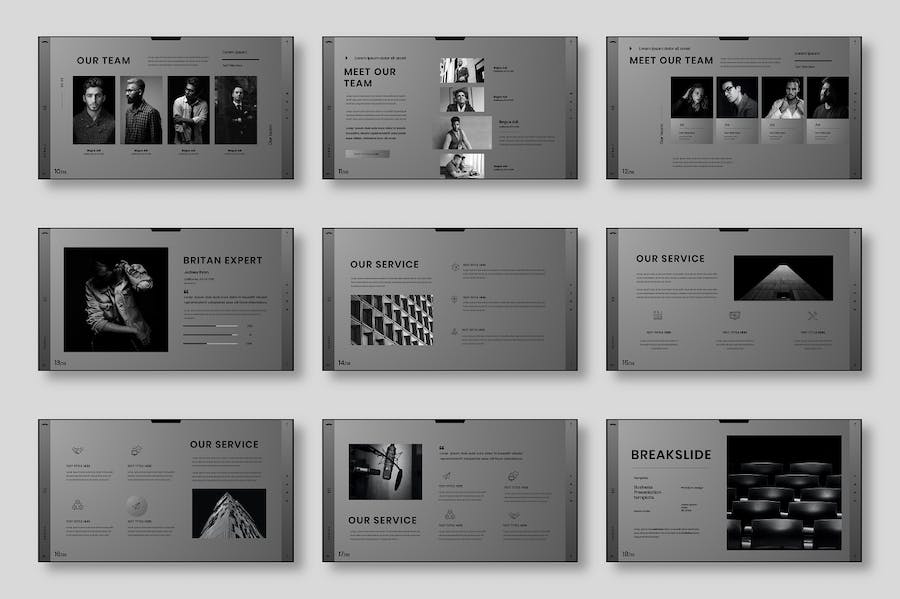 英国风格商务企业文化宣传展示Keynote模板 - PPT派