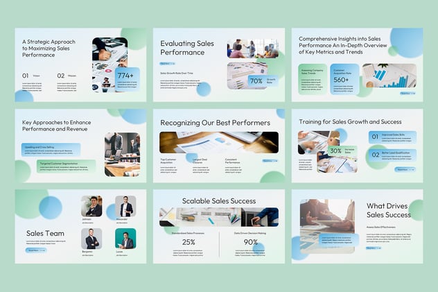 销售业绩分析展示方案PPT模板 - PPT派