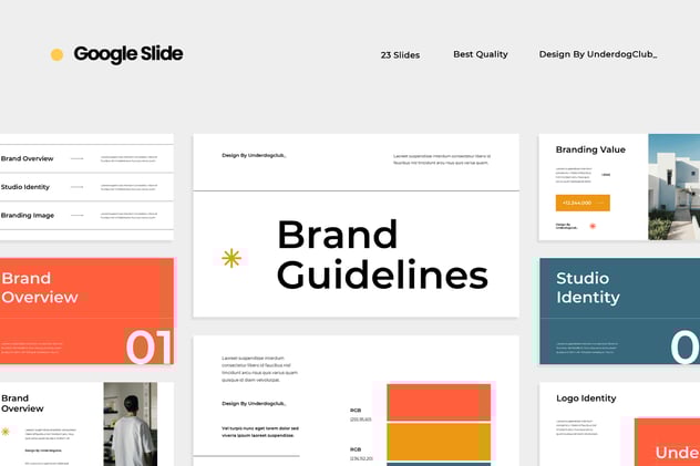 品牌指南极简风视觉形象规范PPT模板 - PPT派