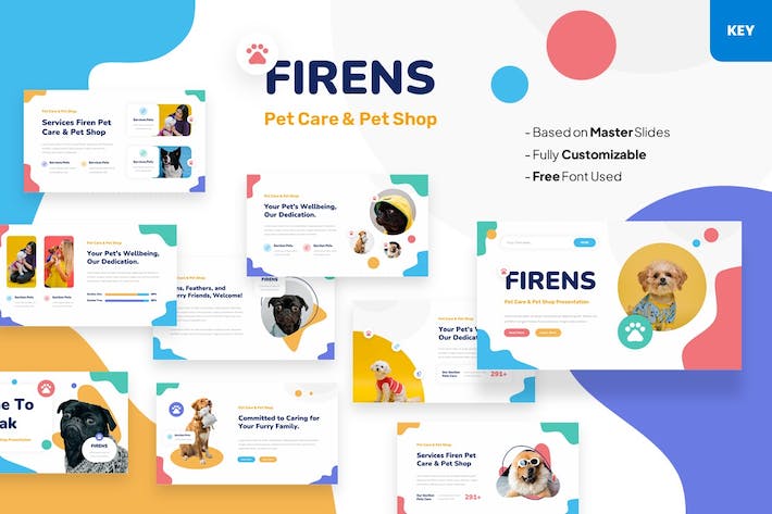 宠物护理宠物店管理Keynote模板 - PPT派