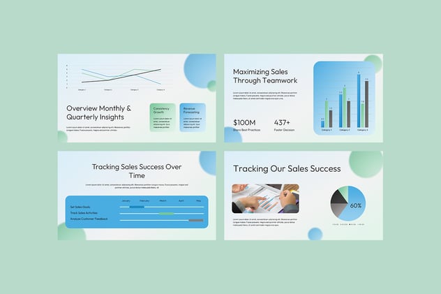 销售业绩分析展示方案PPT模板 - PPT派