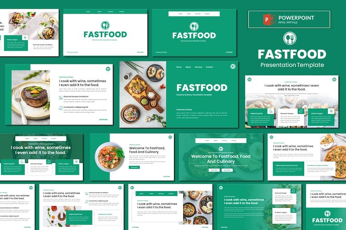 美食食品餐饮推介宣传PPT模板 - PPT派