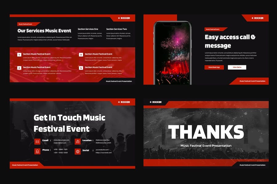 音乐节活动策划方案PPT模板 - PPT派