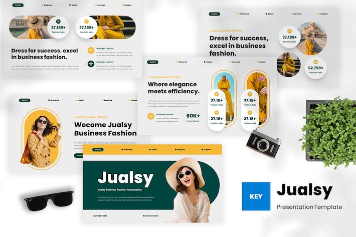 商务时尚品牌推介讲述Keynote模板 - PPT派