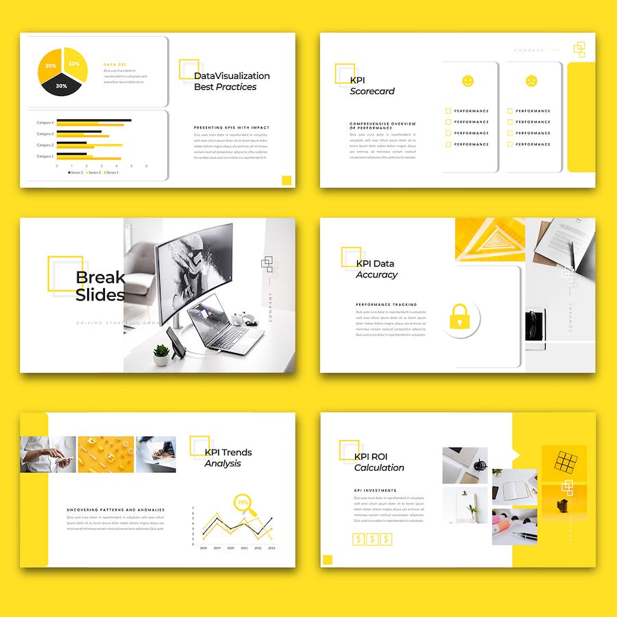 KPI性能指标业绩评估Keynote模板 - PPT派