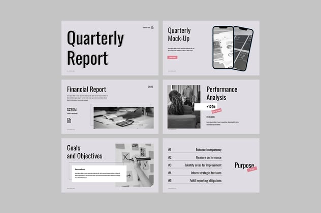 季度报告财务分析汇报PPT模板 - PPT派