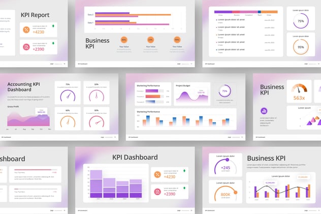 KPI业绩指标监测系统PPT模板 - PPT派