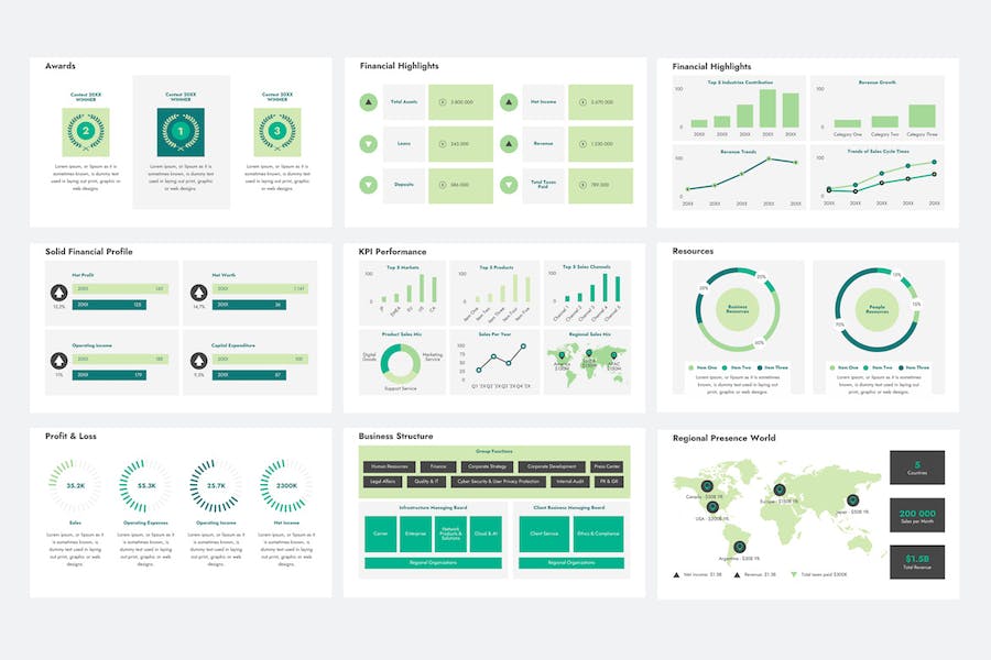 年度财务报告商业融资Keynote模板 - PPT派