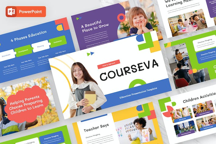 儿童教育课程学习展示PPT模板 - PPT派