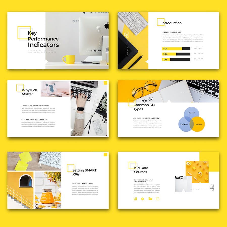 KPI性能指标业绩评估Keynote模板 - PPT派