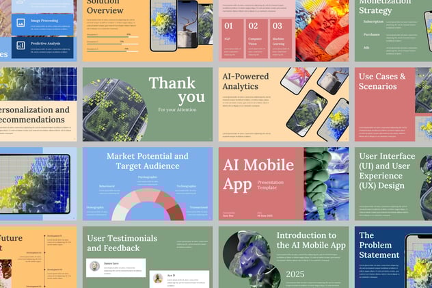 人工智能手机移动应用产品科技方案PPT模板 - PPT派