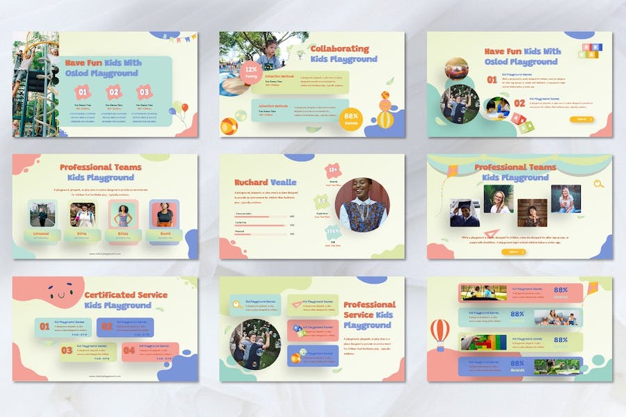 儿童游乐场娱乐设施推广Keynote模板 - PPT派