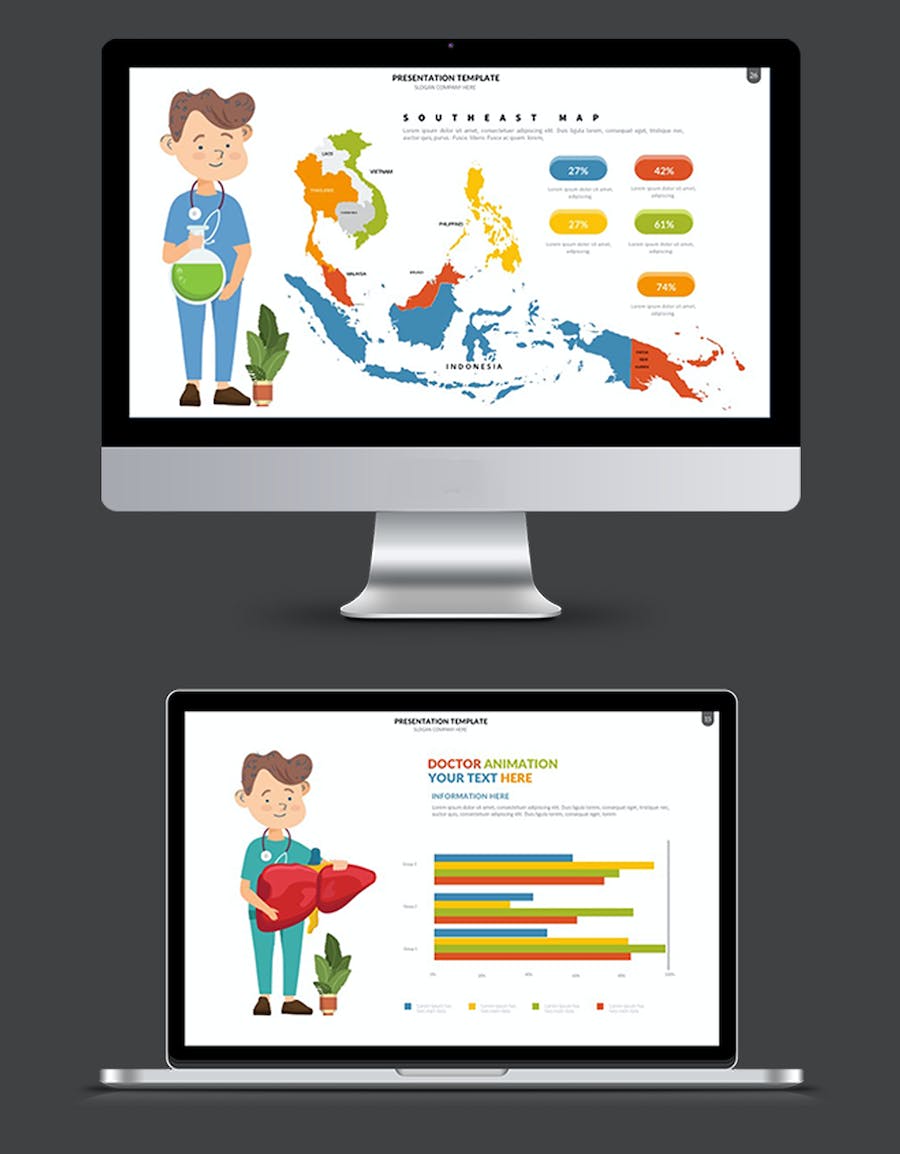 医疗健康服务讲述方案Keynote模板 - PPT派