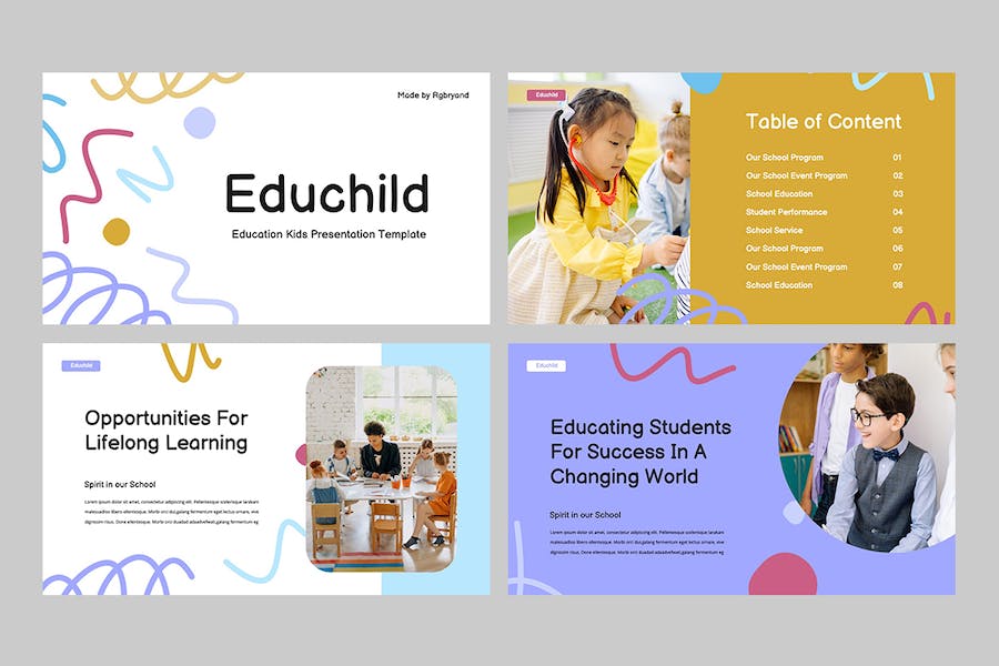 儿童早教培训教育课程学习PPT模板 - PPT派