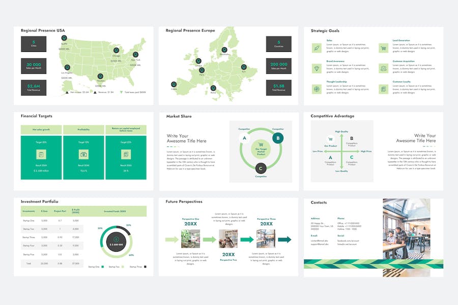 年度财务报告商业融资Keynote模板 - PPT派
