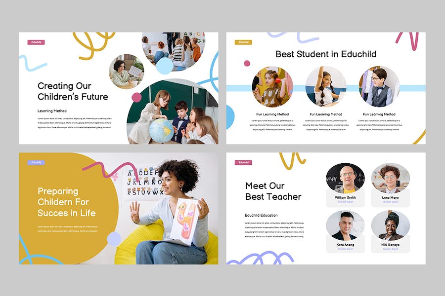 儿童早教培训教育课程学习PPT模板 - PPT派