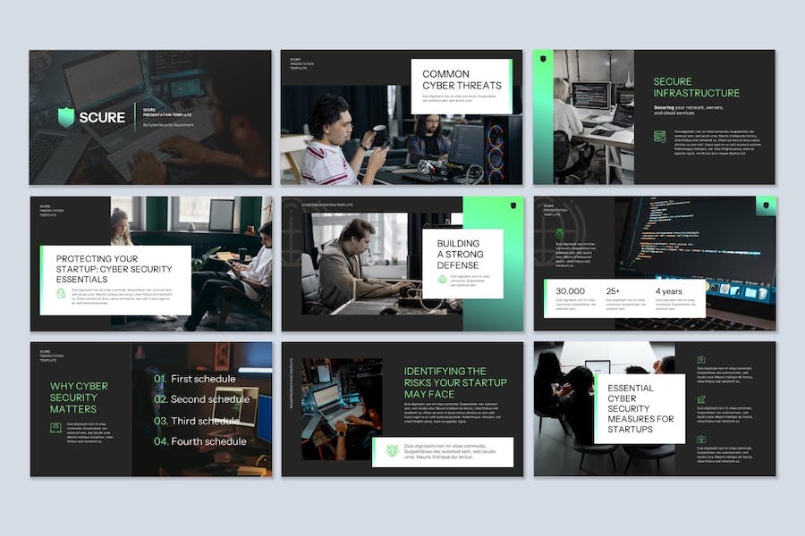 网络安全讲述展示服务应用推介Keynote模板 - PPT派