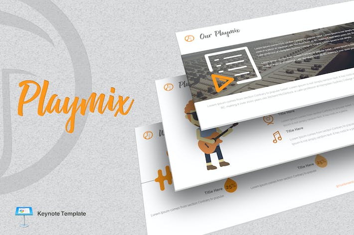 音乐播放器产品功能展示Keynote模板 - PPT派