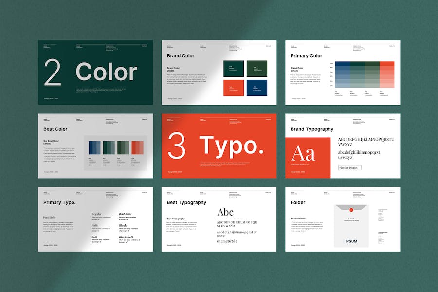 欧美极简风格品牌指南Keynote模板 - PPT派